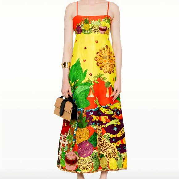 ALEMAIS Tiger Day maxi dress